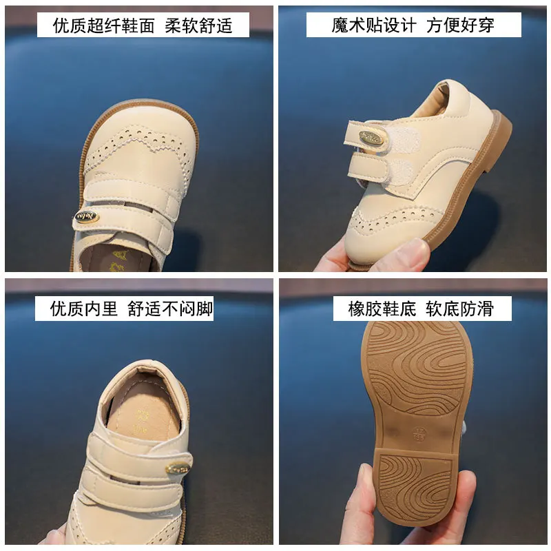 Children Casual Shoes Leather Low Tops Kid Casual Sneakers Girls and Boyd Student Flat Sneakers