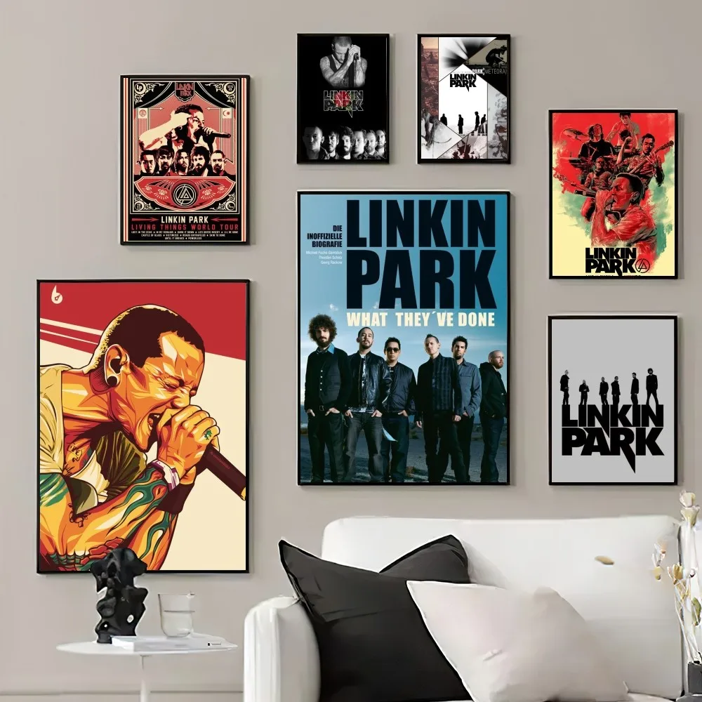 Canvas Painting Band L-Linkin Cool P-Park  Poster Prints Wall Pictures Living Room Home Decoration Small