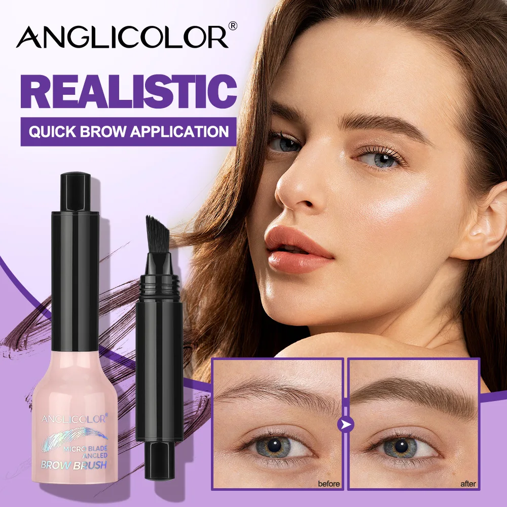 

6-color Eyebrow Cream Large Brush Head Eyebrows Hairline Multi-purpose Non-smudge Makeup Press Wild Eyebrow Pencil