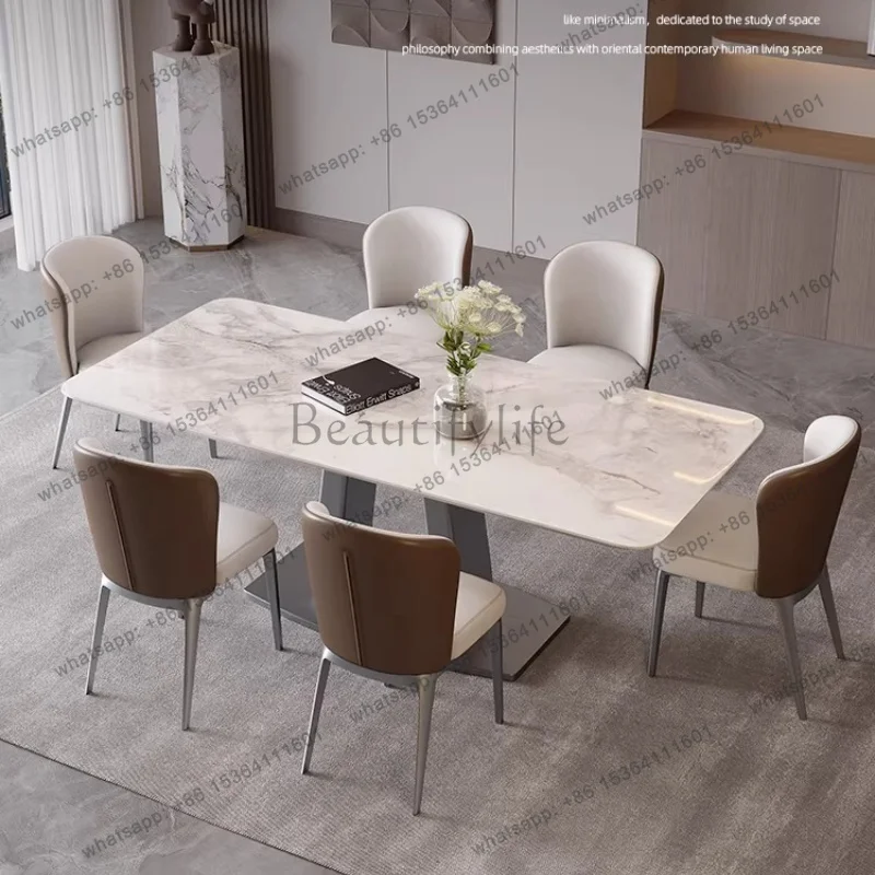 Nordic Light Luxury Designer Island Table Small Apartment Dining Table Home Furniture Modern Minimalist