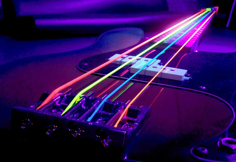 

DR NEON Neon Fluorescent Glowing BASS Bass Guitar Strings 4 String 5 String 6 String een Orange Pink Yellow White ...