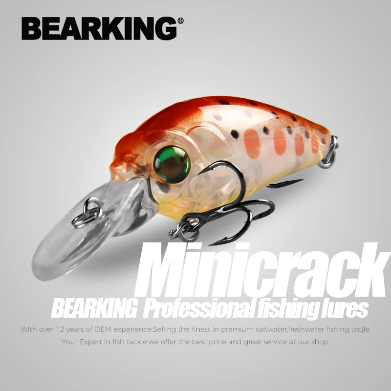 BEARKING популярная модель, профессиональная рыболовная приманка A +, мини блесна, Кривошип 35 мм 3,7 г, погружение 2,0 М, рыболовные снасти, жесткая наживка