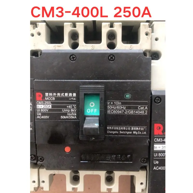 Second hand test OK CM3-400L 250A molded case circuit breaker