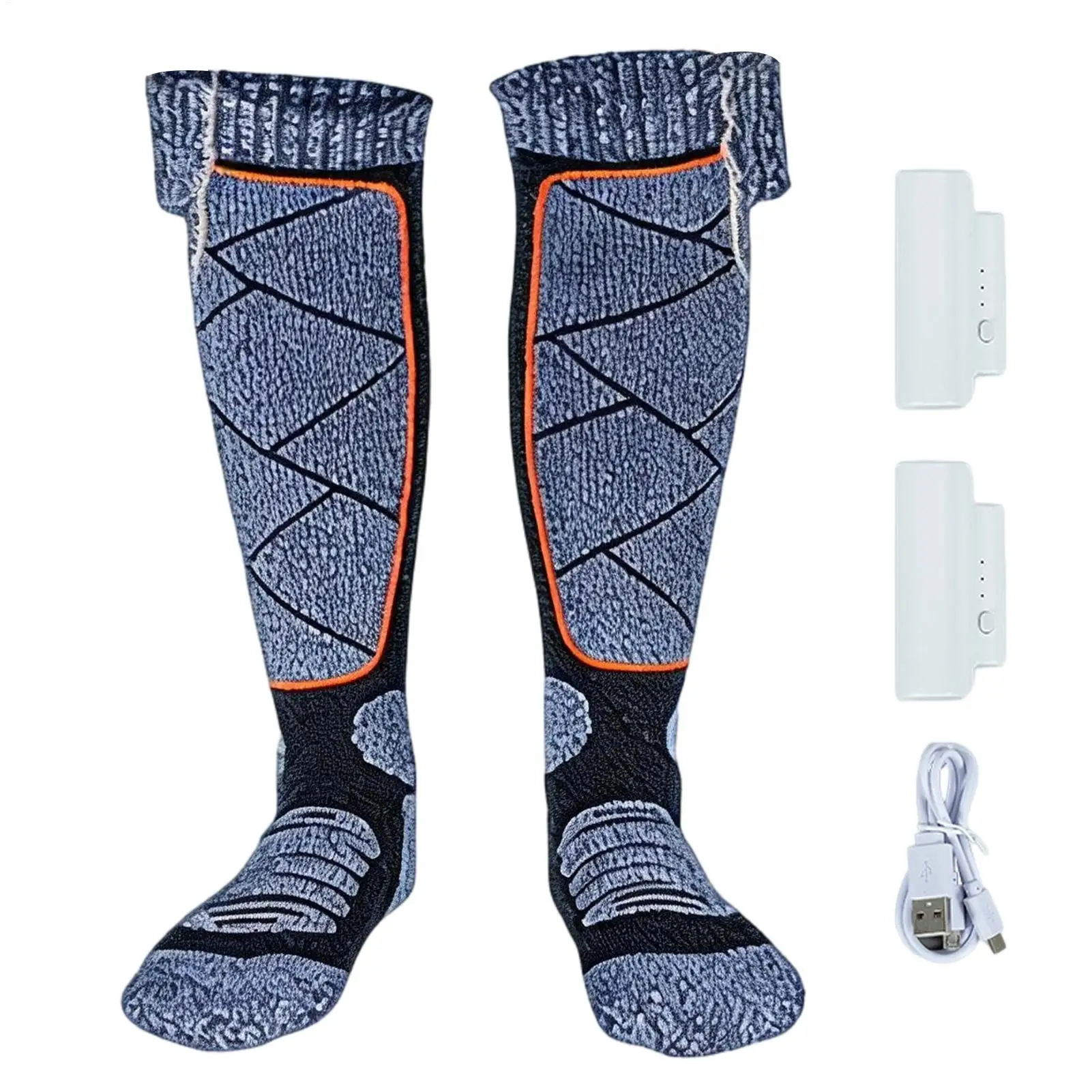 Rechargeable Heated Socks 3 Heat Levels 2200mAh Batteries Cold Weather Heated Socks For Women Men Home Indoor Outdoor Commuting