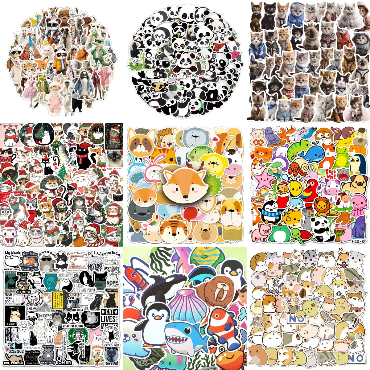 10/30/50PCS Cartoon Small Animals Stickers Series Cute Hamster Graffiti Luggage Loptop Notebook iPad Helmet Decoration Wholesale