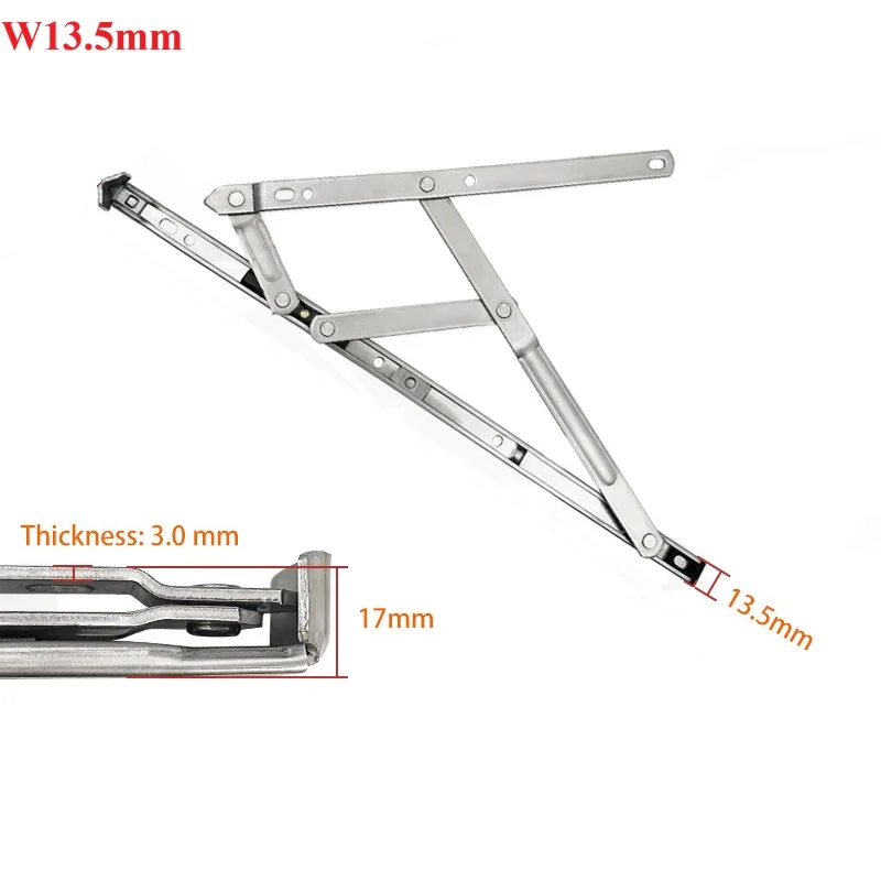 2Pcs 304 Stainless Steel Casement Window Wind Brace Friction Hinge Stay Top Hinged Restrictors