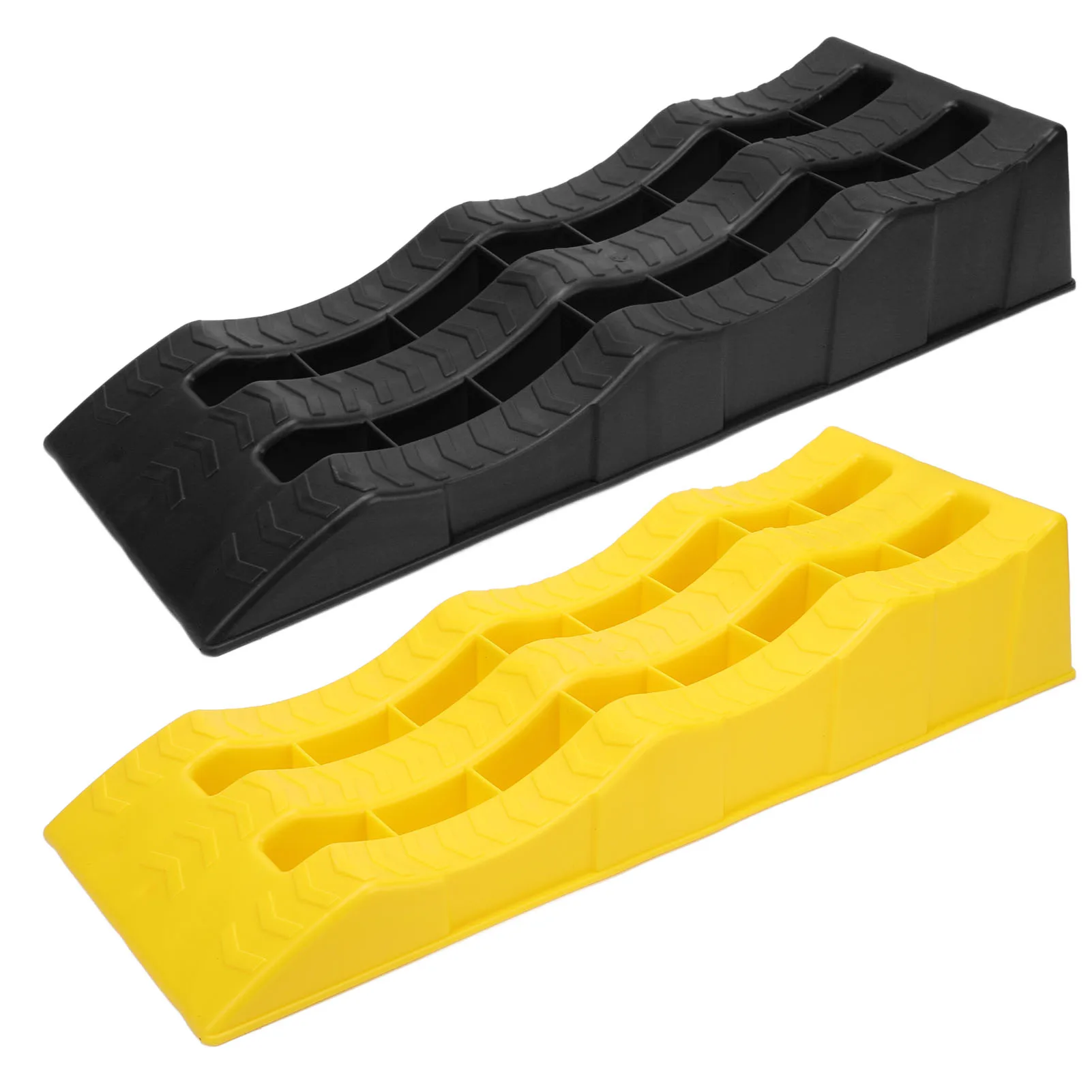 Automotive Leveling Ramp 7716LBS Capacity 3 Different Height Long Lasting Use for Travel Trailer RV Truck Wheel Chock