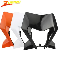 For KTM Enduro Motorcycle Headlight Plate Plastic Fairing Mask XC SX SXF XCW 125 To 500 2024 Dirtbike Motocross Headlamp Housing