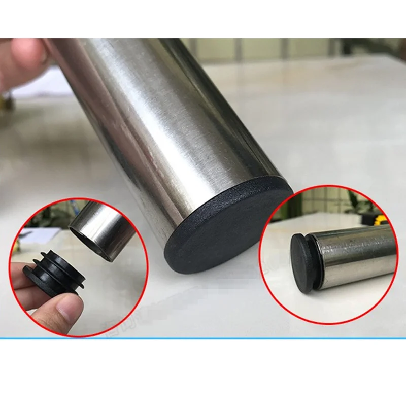 Tappi per tappi di chiusura rettangolari ovali oblunghi Inserti per tubi in tubo nero bianco grigio Tappo per tappo Tappo in plastica per tubo per gamba della sedia