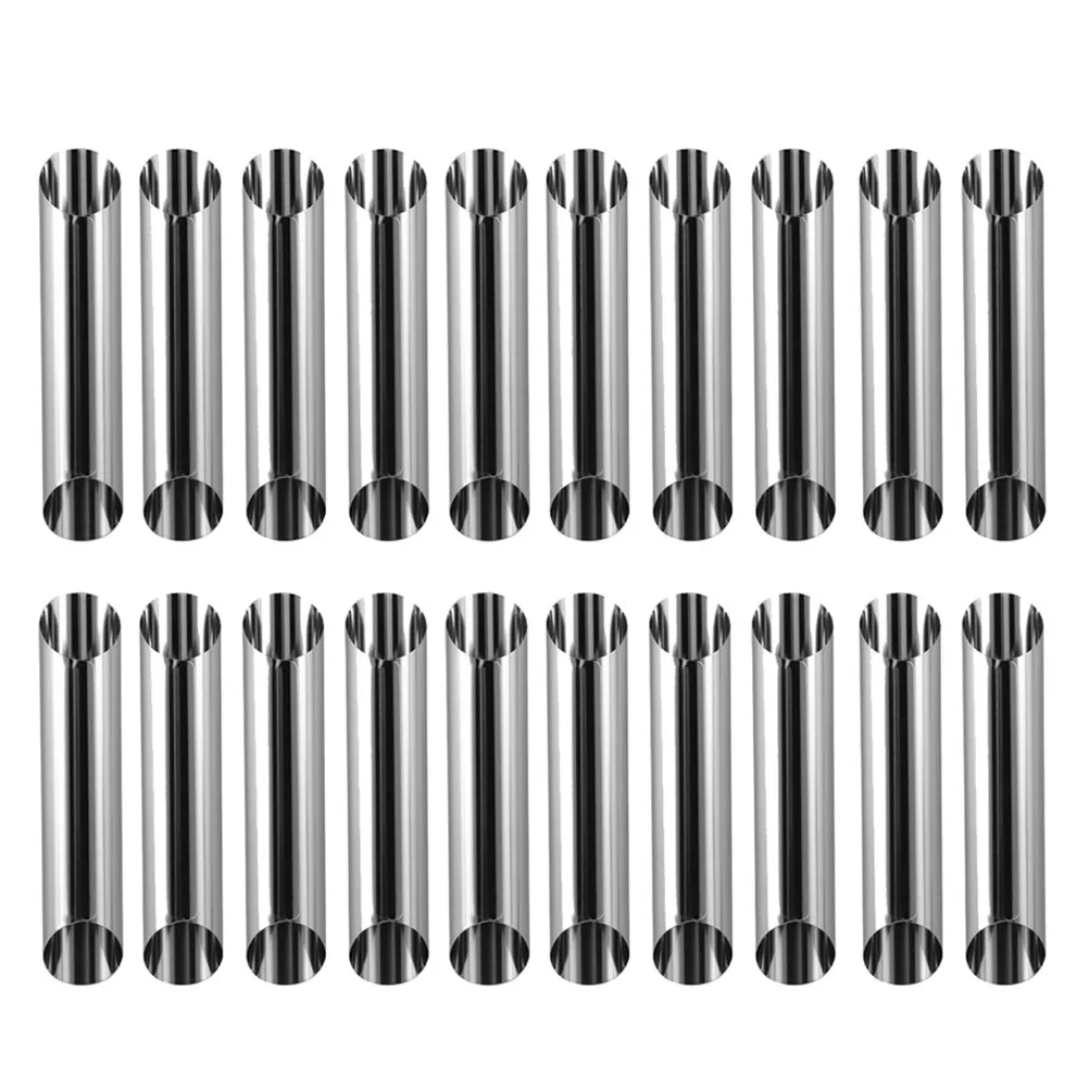 

20Pcs Premium Stainless Steel Cannoli Tubes Baking Molds for Sweet Savory Pastries Croissant Shells Cupcake Forms Rust Resistant