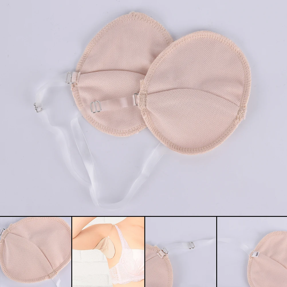 Skin Colour Underarm Sweat Pads Washable Armpit Pad Sweat-absorbing Worker Avoid Embarrassment With Adjustable Shoulder Strap