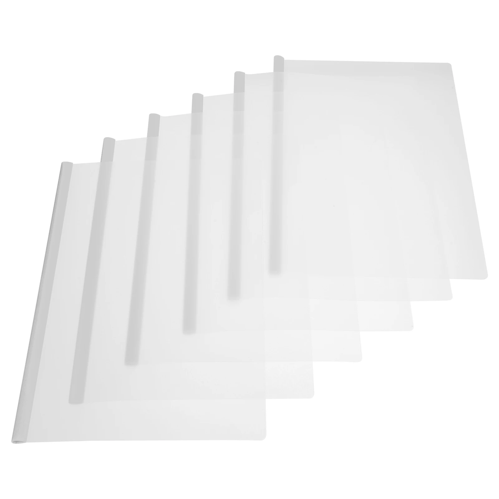 

10pcs Document Folders With Sliding Bar Clear File Binder For School Office Transparent Report Covers Lightweight Resume Folder
