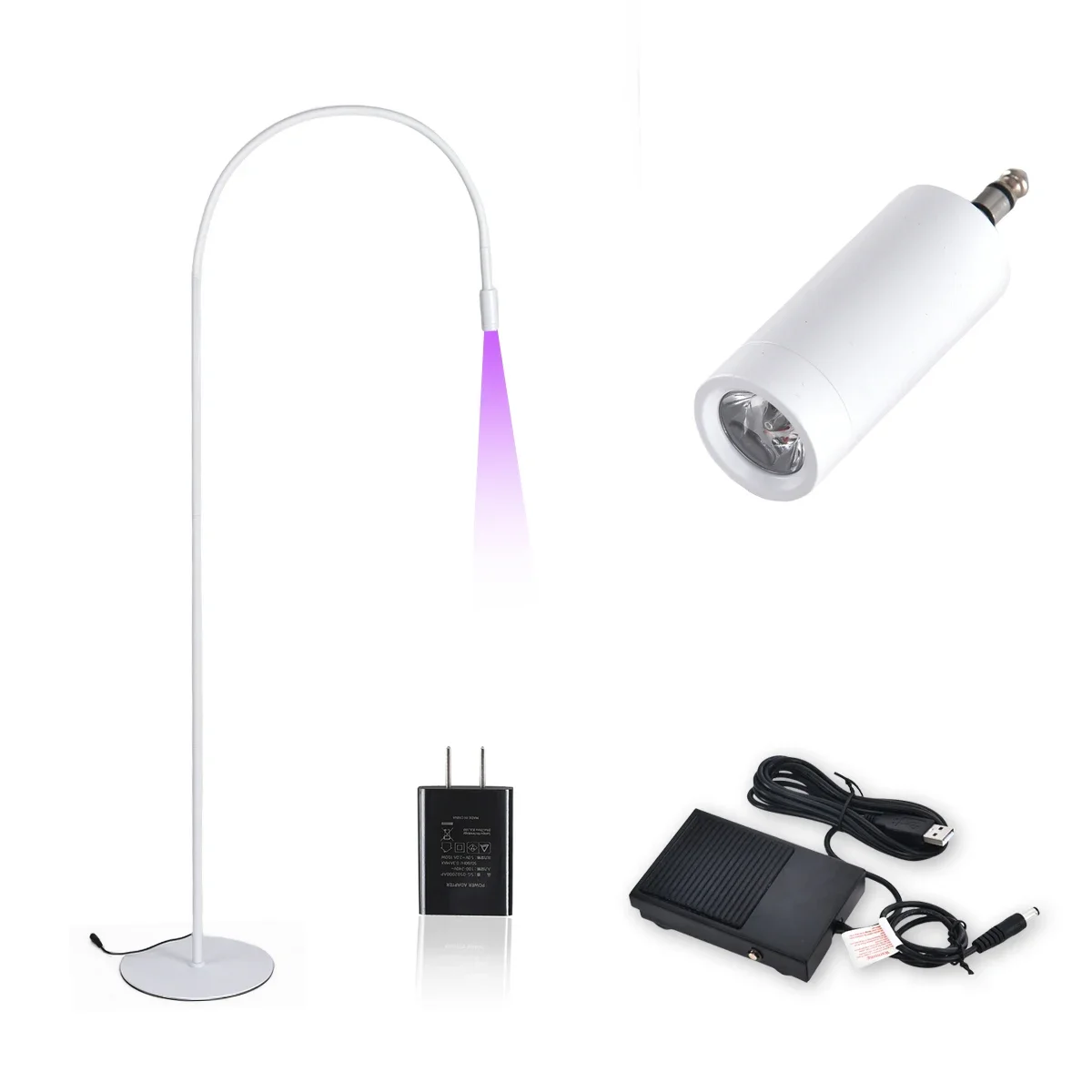 Eyelash Glue UV Curing Lamp High Power LED Curing Lamp With Foot Switch Floor Lamp For Fast Drying Of Nail Polish