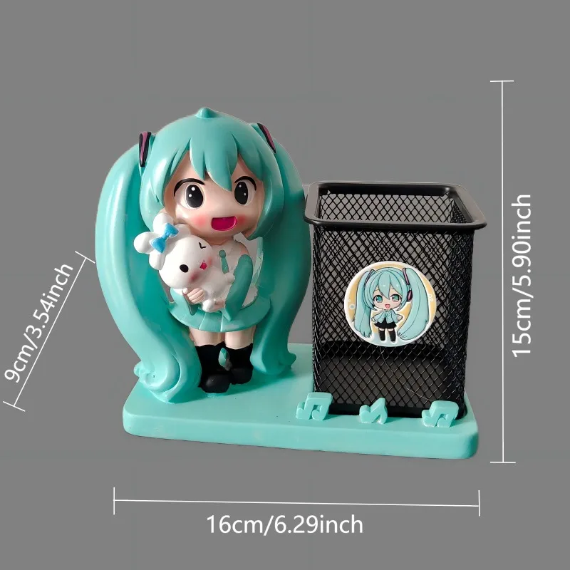New Anime Hatsune Miku Cartoon Cute Doll Pen Holder Personalized Creative Home Desktop Item Storage Student Birthday Gift