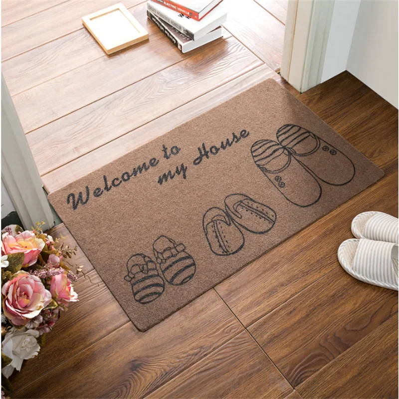 beibehang polypropylene mat into the door mats non-slip entry pad room living room rubbed mat embroidery printing rub rub pad