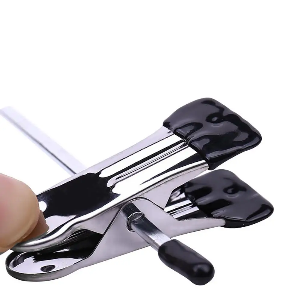 1 Pc Rack Clip Stainless Steel Trousers Wardrobe Clip Anti-slip Clothespin Pants Clamp Clothes Hanger for Skirts