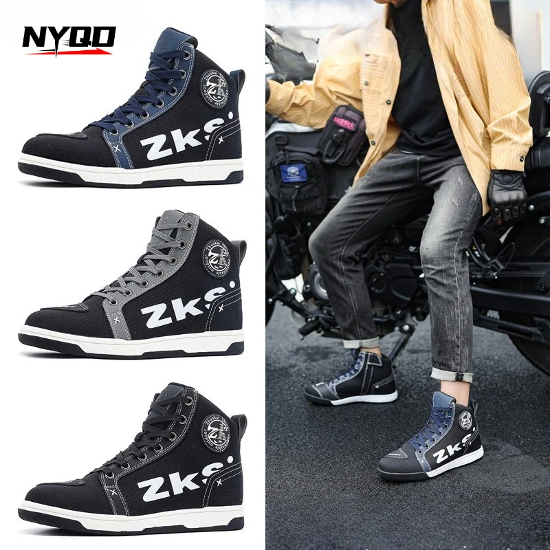 

Motorcycle Boots Motos Riders Protective Boots Waterproof Non-slip Motocross Mountain Racing Shoes Casual Shoes botas moto