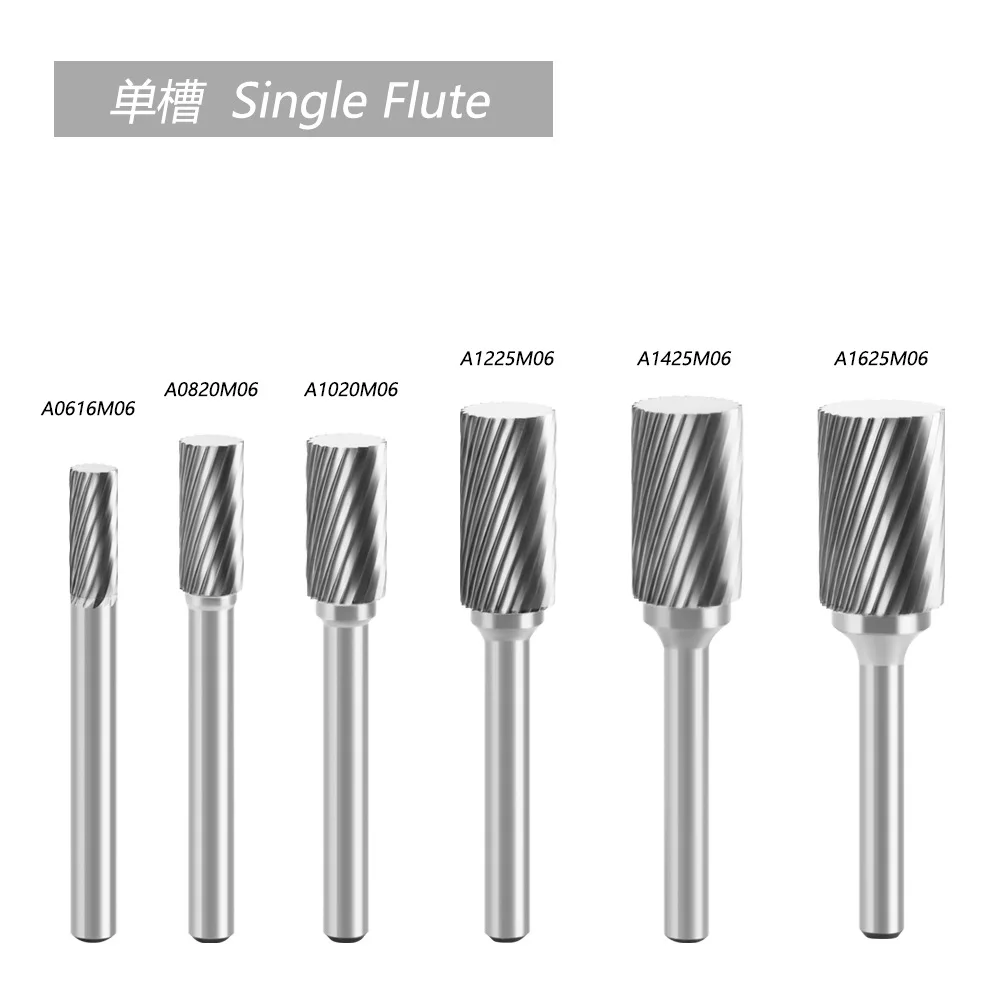 Cylindrical Carbide Rotary File Tungsten Steel Grinding Head Engraving Milling Cutter Head Single And Double Groove Leqing Leiwe