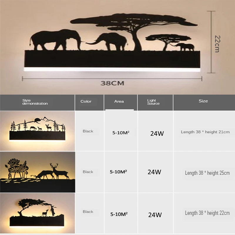 Новый Nordic светодиодный стиль на стену для домашнего декора анималистический настенный светильник для спальни Ночной светильник проход светильник ing гостиная лампа для защиты глаз прямые продажи