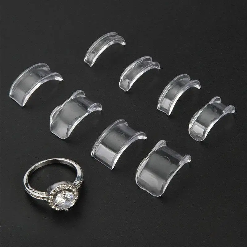

New 8 Sizes Silicone Ring Size Adjuster Resizer Anti-Loss Proof Invisible Ring Holder Retainer Shrinker For Rings Jewelry Tools