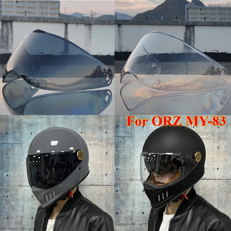 

1 шт. для ORZ/MY-83, ретро линза для шлема, материал ПК, усиленная обработка, солнцезащитные линзы, аксессуары для мотоциклетного шлема