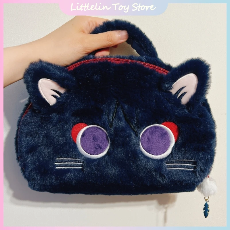

Genuine Genshin Impact Wanderer Fairy Tale Cat Series Plush Storage Bag Wallet Cartoon Handbag Peripheral Ornament Xmas Gift