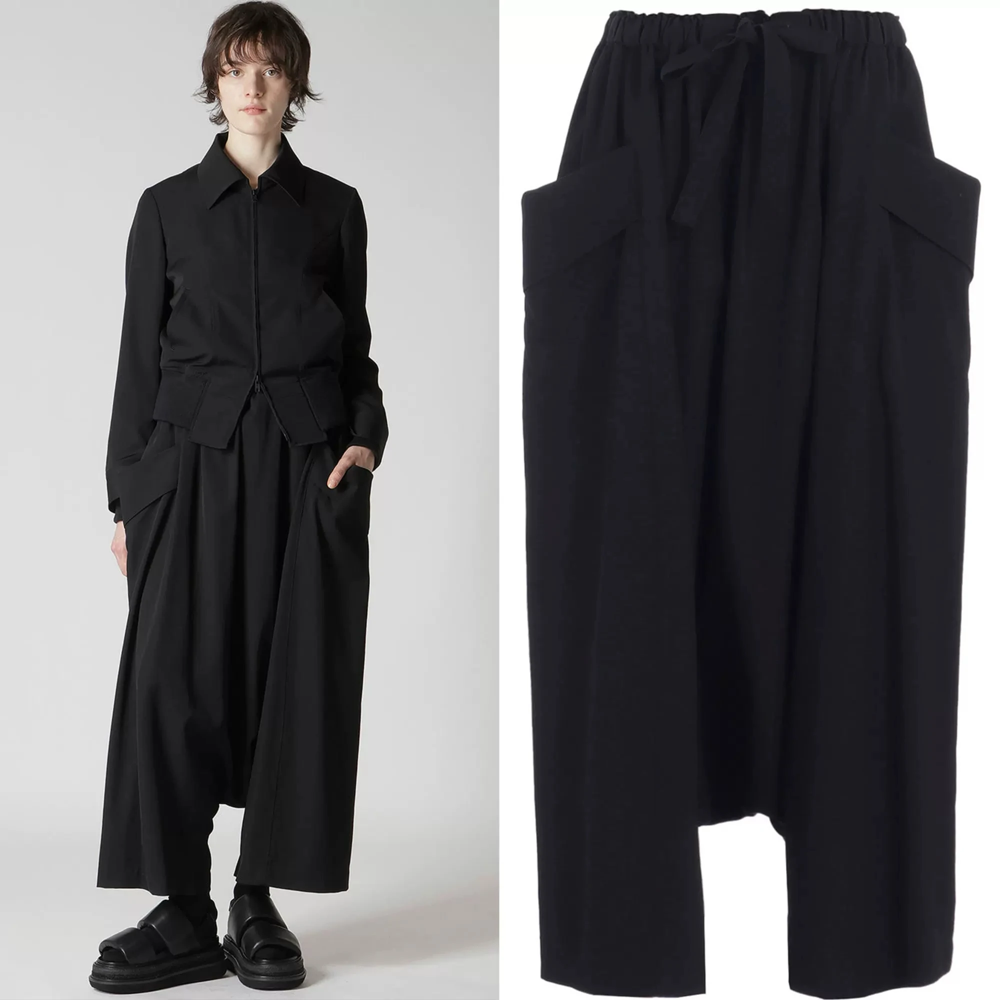 27-46 Novo 2026 Roupas Masculinas e Femininas Personalizadas Unissex Calças de Lã com Bolso Grande e Cós Aberto Tamanhos Grandes Fantasias