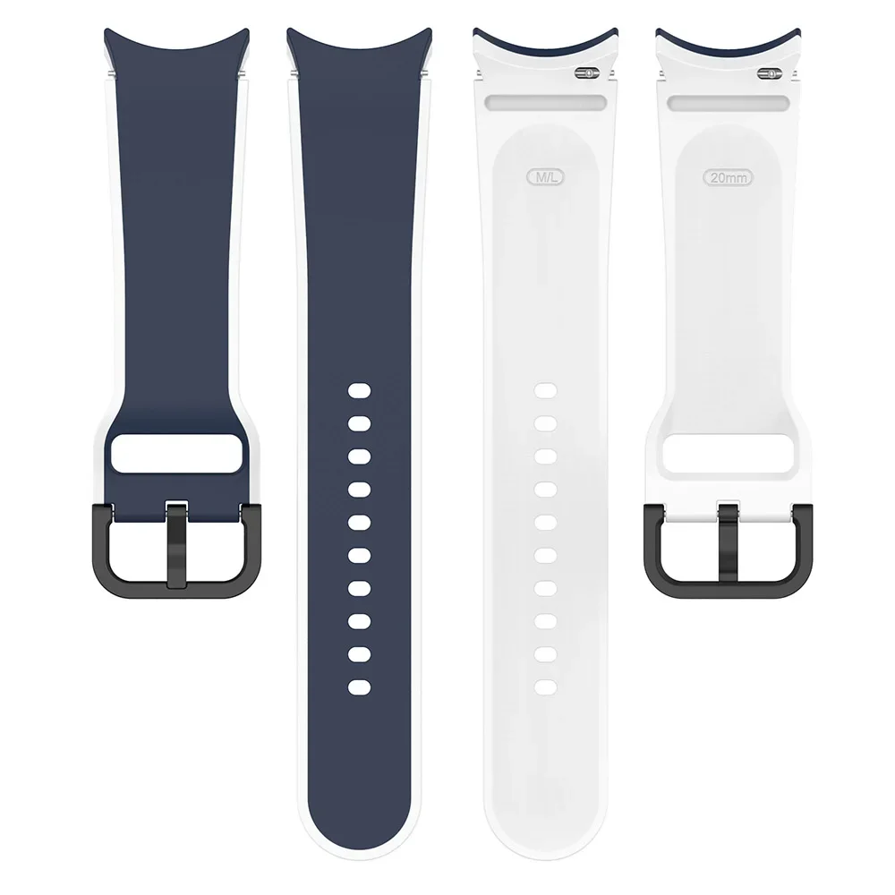 20mm No Gap Silicone Strap For Samsung Galaxy Watch 7 6 5 40mm 44mm 6 4 Classic 47/43mm Sport bracelet Garmin Forerunner 170 70