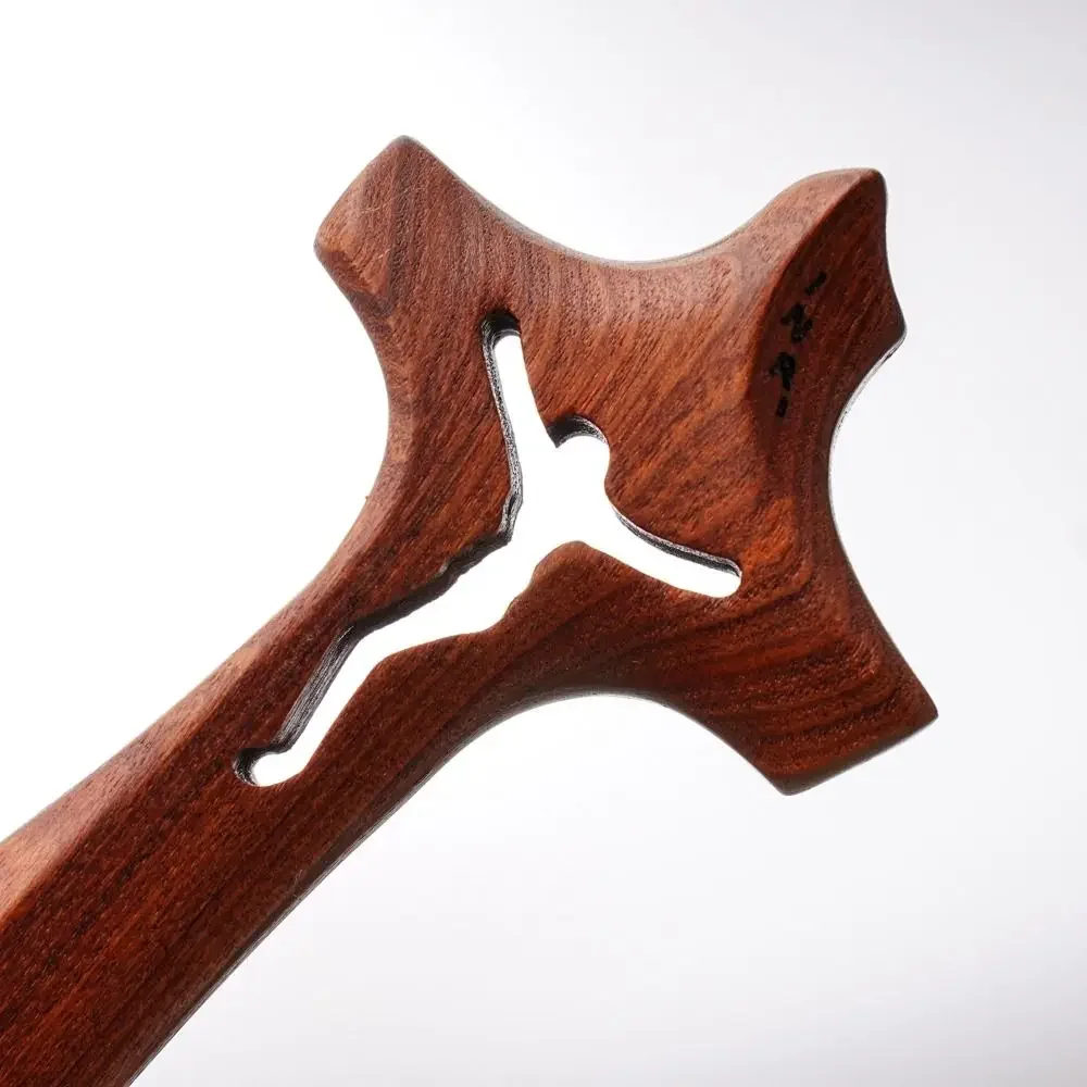 Wooden Cross Ornament Handcrafted Acacia Wood with Hollow Design Ideal for Daily Display Gifts for Friends Easter Valentine'S