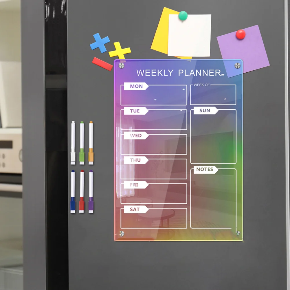 

1 Set of Erasable Blank Planning Board Weekly Plan Board Weekly Planner Board Magnetic Fridge Calendar