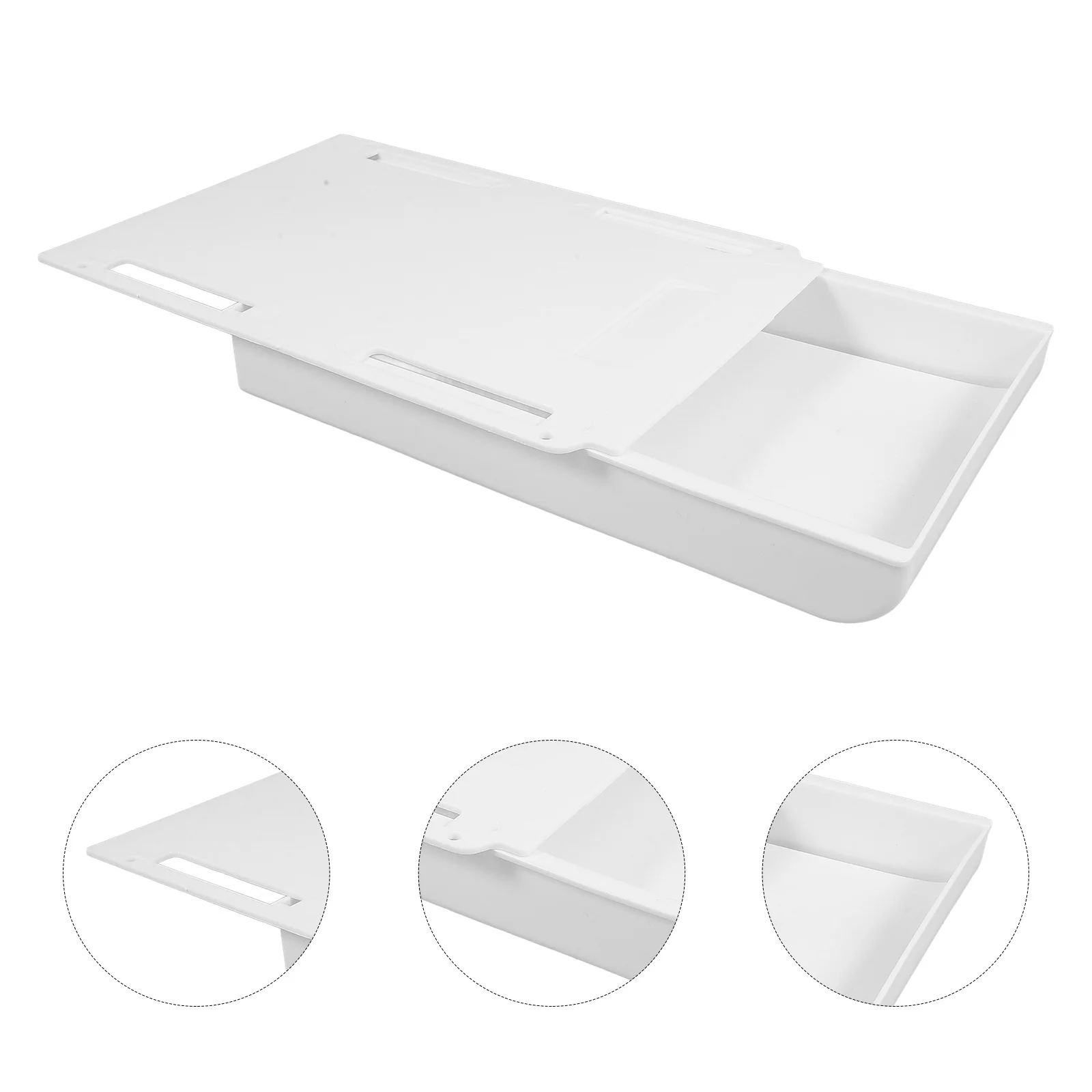 

Hidden Drawer Organizer Large Capacity Under Desk Storage Box No Drill Required Plastic Desktop Drawer For Office Dorm