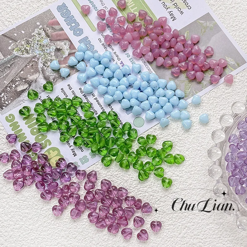 

20pcs 6x6mm Love Czech Glass Beads DIY Handmade Jewelry Bracelet Necklace Bead Accessories Material