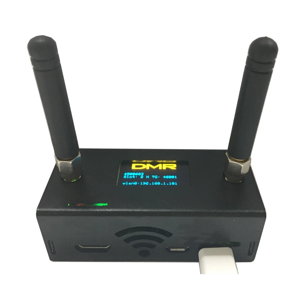 Nowy zmontowany dupleks MMDVM Hotspot Support P25 DMR YSF NXDN z Raspberry Pi Zero W OLED + Antenna 16G Card Case