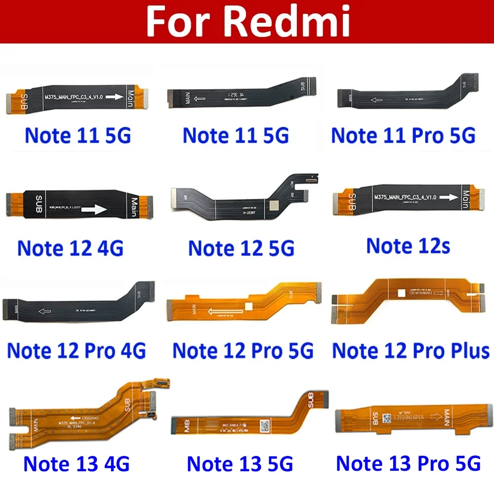 New Main Board Motherboard Connector Board Flex Cable For Xiaomi Redmi Note 10 11 11s 12 12s 13 Pro Plus 4G 5G