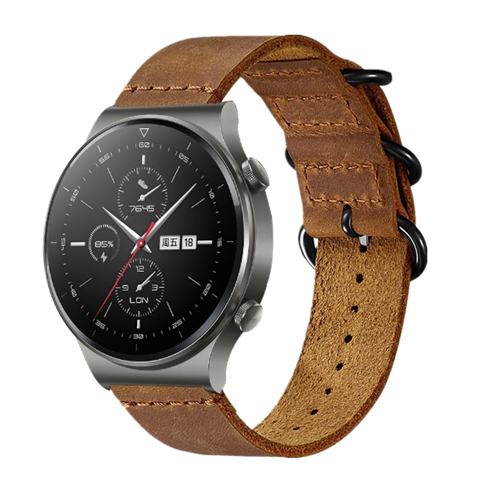 Huawei Watch gt 2 pro用の純正レザーストラップ,42mmおよび46mm,Honor