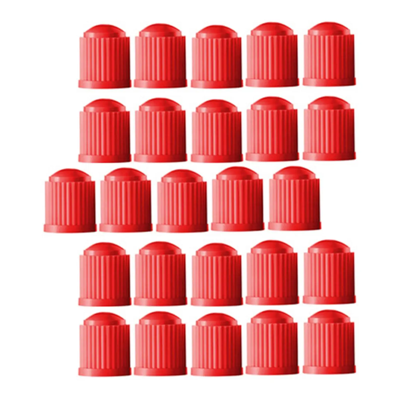 3-6pack 25 Pieces Car Tire Valve Stem Caps with Rubber Ring for Motorcycles Red