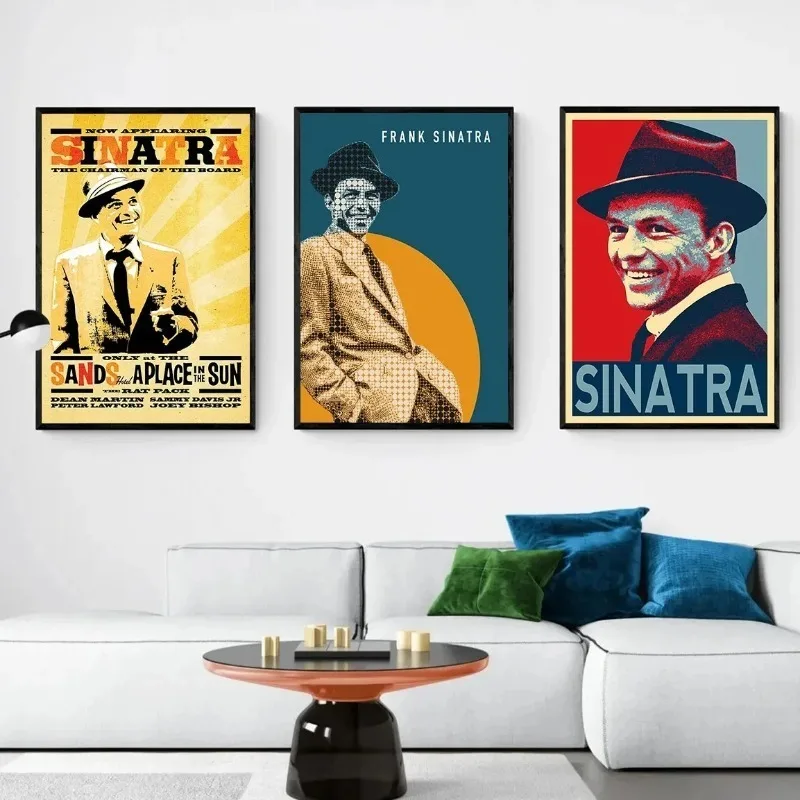Music Mugshot Pop Retro Singer Frank Sinatra Retro Jazz Canvas Paintings Murals Home Decoration Gifts