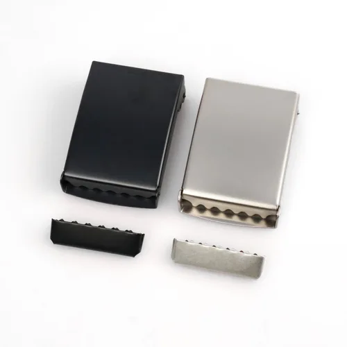 Imagen 1 del producto Hebilla de cinturón de hierro de 3,5 cm, solapa lisa, lona tejida, Color sólido, accesorios de cinturón informales clásicos