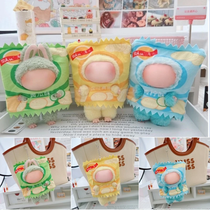 

DIY Accessories for Labubu V1 V2 V3 Clothes Plush Doll Decoration Cute Potato Chip Packaging Clothes Birthday Gifts for Girls