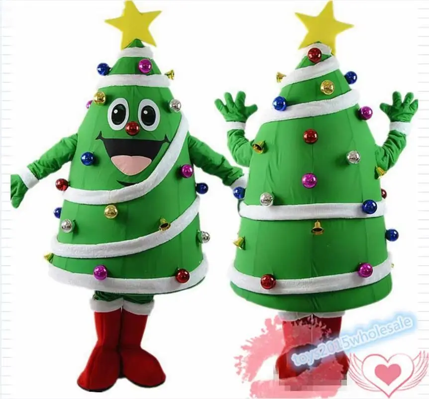 Il nuovo costume adulto della mascotte della ragazza di Halloween del vestito operato da Natale del costume della mascotte del partito dell'albero di Natale della schiuma libera la nave