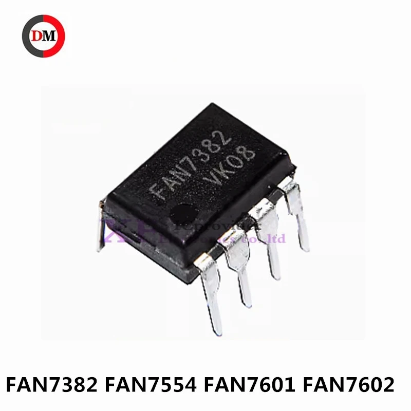 10 pz nuovo FAN7382 7382 FAN7554 7554 FAN7601 7601 FAN7602 7602 DIP-8