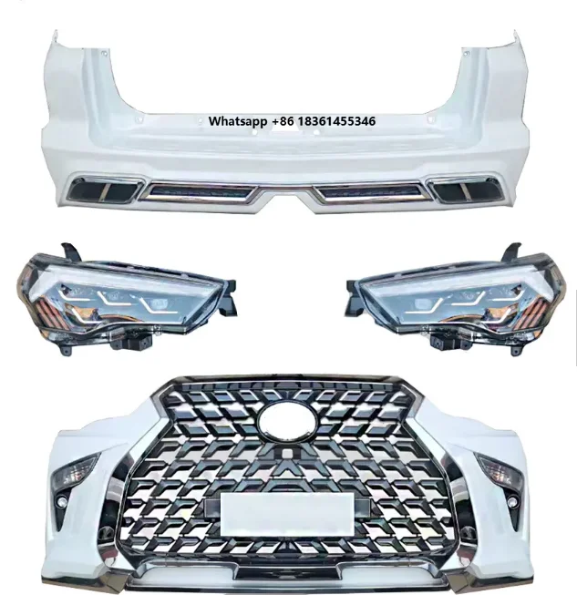 

for 4 Runner 4X4 Include Front Rear Bumper With Grille and Headlights Plug and Play New Design Style Car Bumper