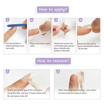 24 ks lesklých černých umělých nehtů s želé lepidlem, umělé dlouhé jehlové falešné nehty, DIY, plné krytí konečků prstů, manikúra, nástroj 10 nejlepší prodej černé jehlové nehty - №10