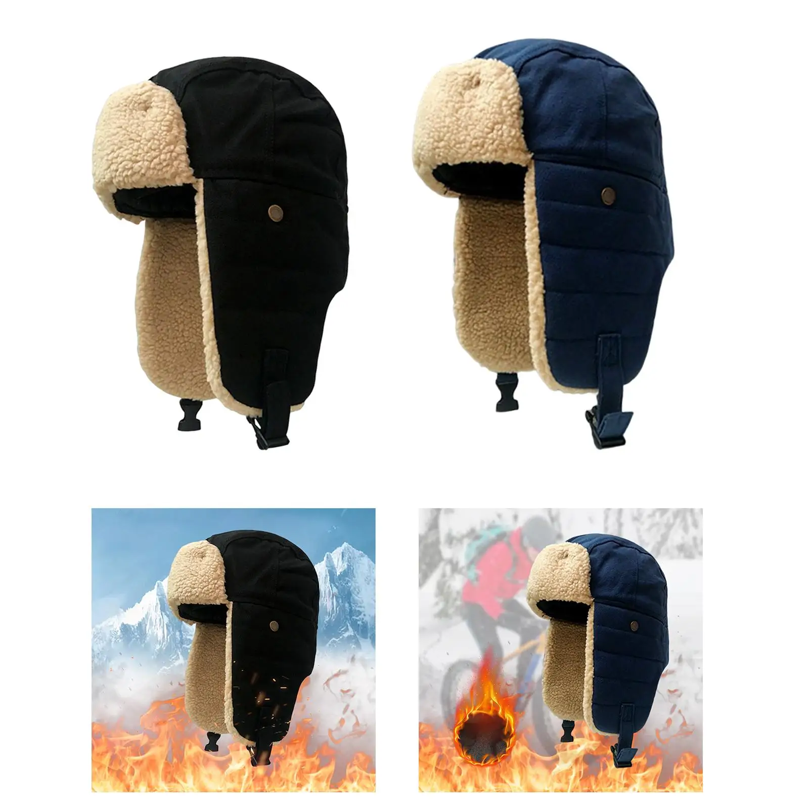 Winter Hat Ski Caps Cold Weather Trapper Hat for Climbing Snowboarding