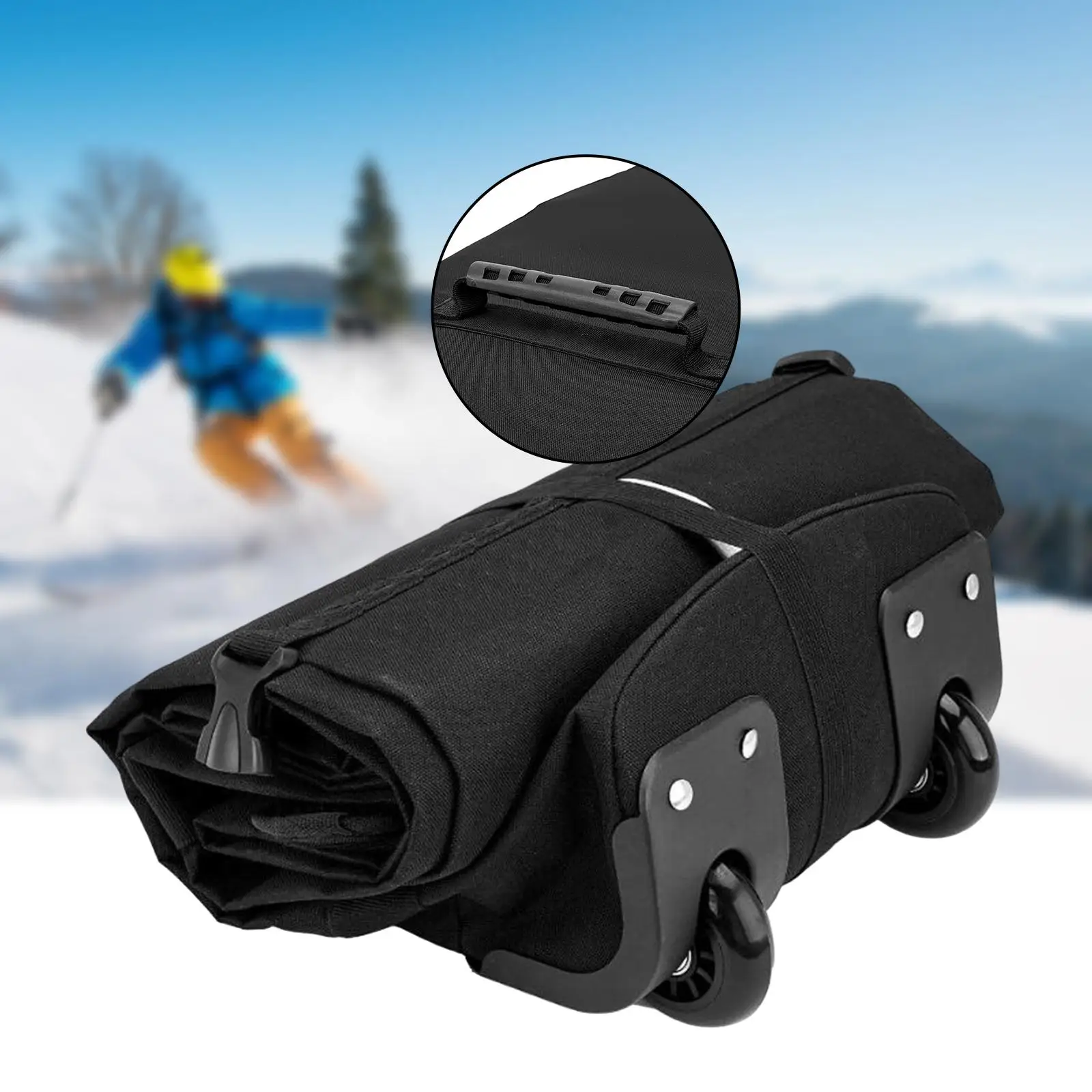 

Padded Snowboard Bag Extendable Wheeled Rollup Space Saver with Shoulder Strap Backpack Protection Sleeve for Men Women Gifts