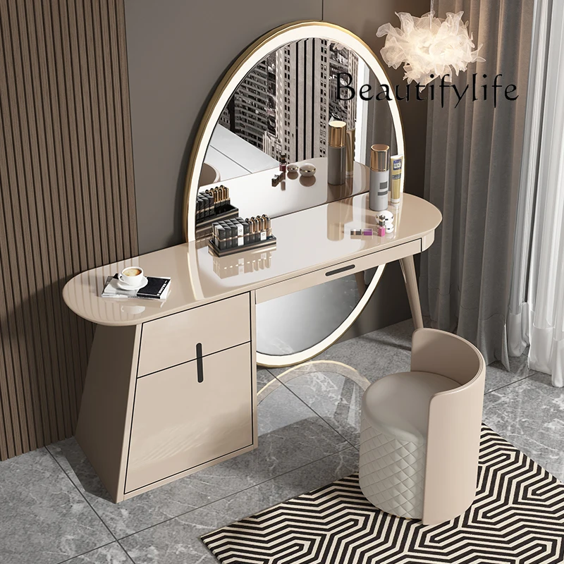 Dresser Bedroom Modern Minimalist Mirror Designer Makeup Table Light Luxury High Sense