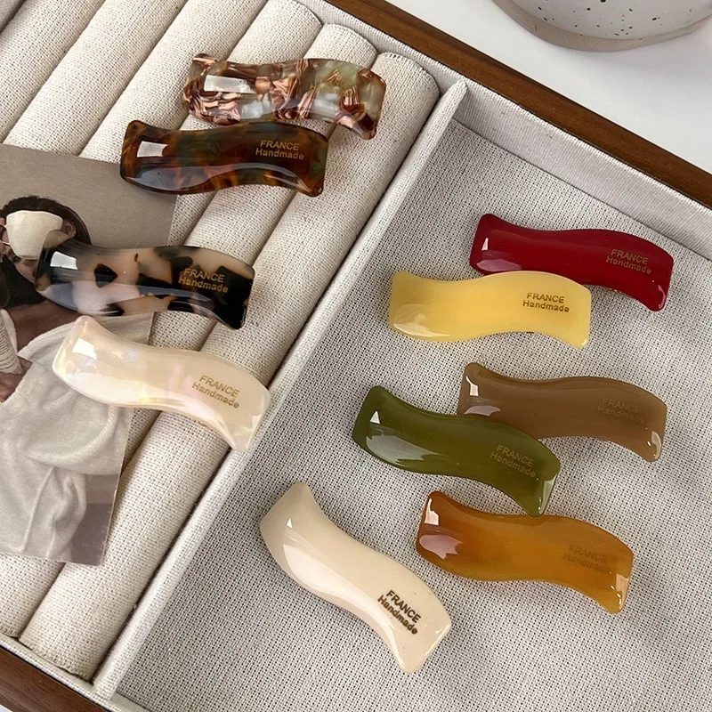 กิ๊บติดผมทรงหางม้าสูง ขนาดเล็ก ทำจากอะซิเตท  กิ๊บหนีบผม กิ๊บติดผม กิ๊บหนีบผม  เครื่องประดับผมสำหรับผู้หญิง กิ๊บหน้าม้า กิ๊บฉลาม