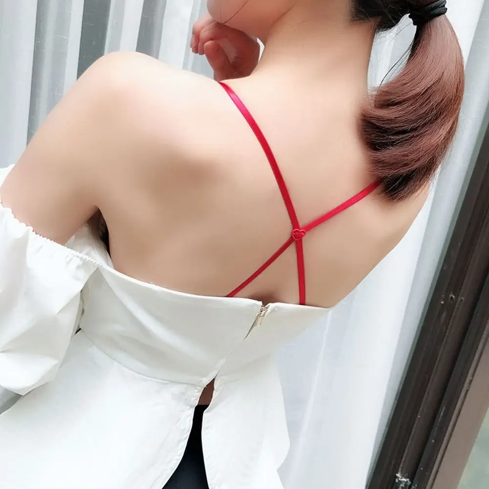 

Adjustable Simple Nylon Summer Back Cross Invisible Shoulder Strap Bra Accessories Brassiere Straps Women Bra Belt