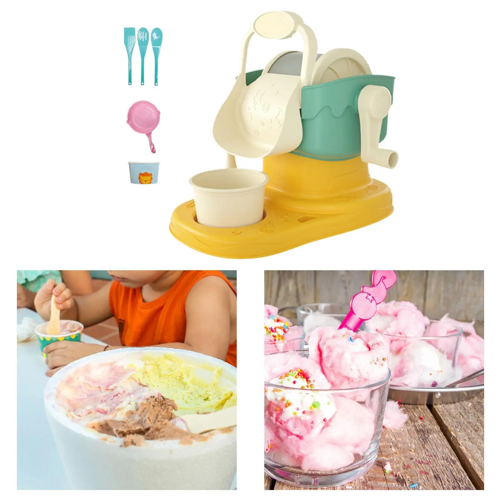 Ice Cream Maker for Kid Ice Cream Edible Ice Toy Set Kids Ice Cream Kits Gift