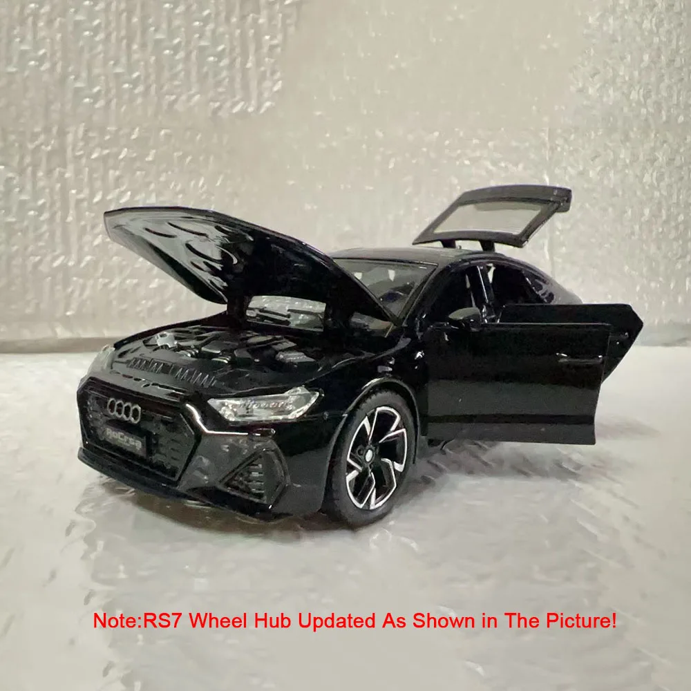1/32 Scale RS7 Model Car Toy Alloy Diecast High Simulation with Sound and Light Pull Back Vehicles Toys for Kids Christmas Gifts